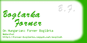 boglarka forner business card