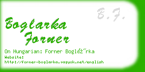 boglarka forner business card